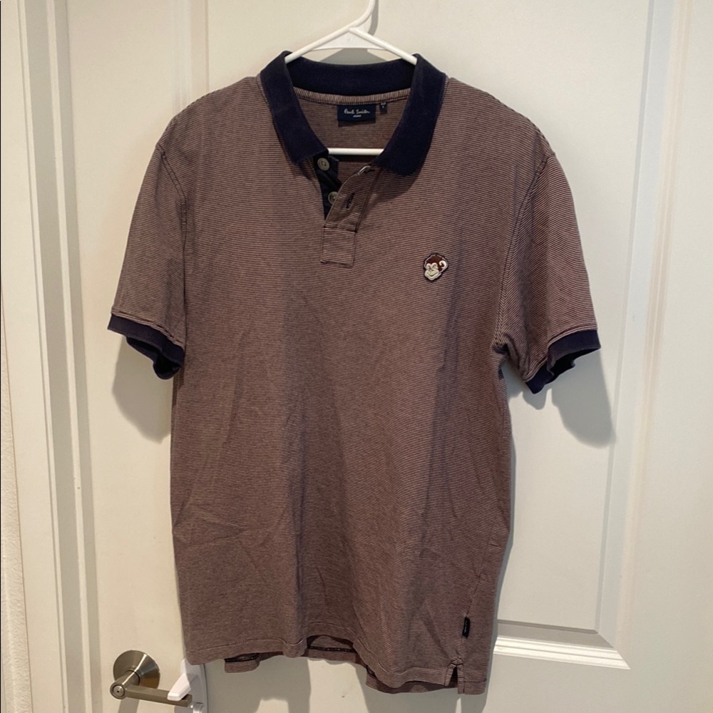 Paul Smith Brown Polo Shirt with Black Accents